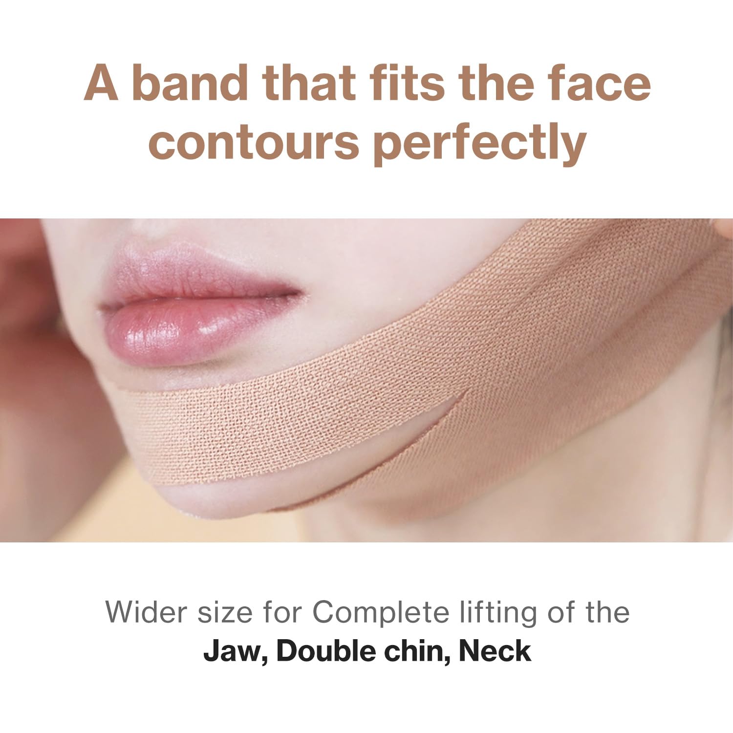 Face Fit Minus Band V2 (4 pack) – V-line lifting collagen mask with peptides for firming and lifting the jawline. Chin strap for double chin reduction and improved skin elasticity, ideal for at-home use by women.