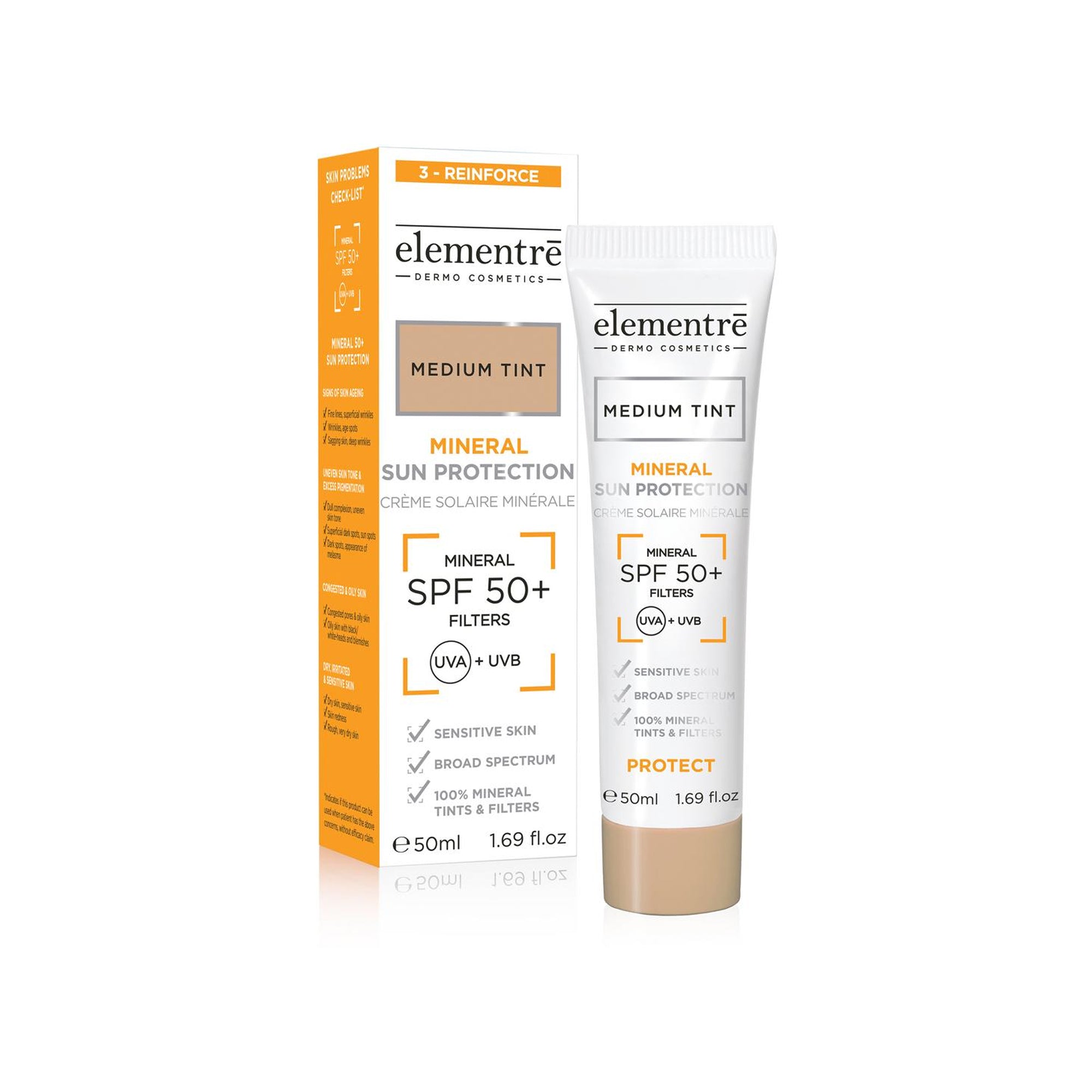 SPF 50+ Mineral Protection Sun Protection - Medium Tint - Filler Lux