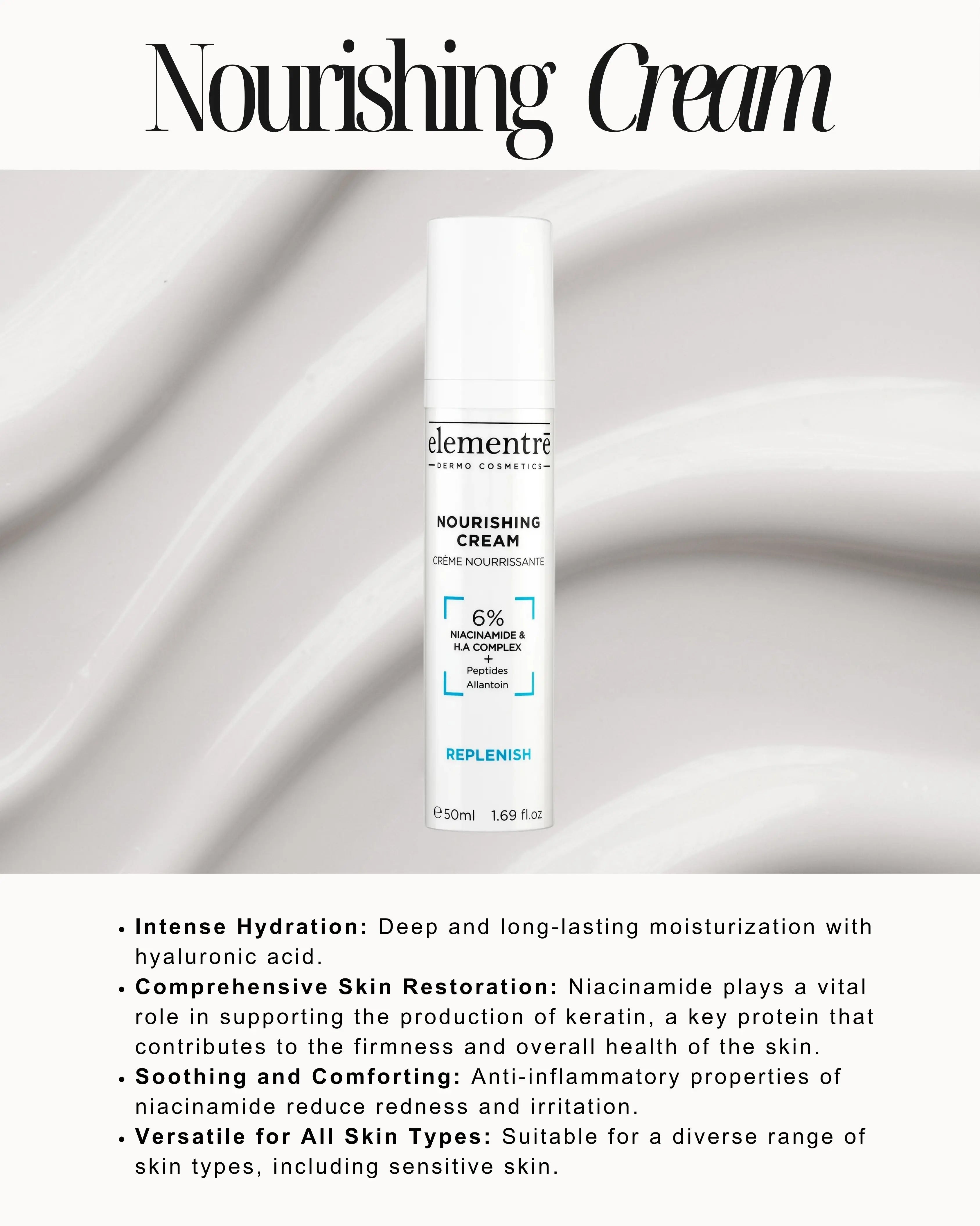 Elementre 6% Niacinamide & Hyaluronic Acid Complex Nourishing