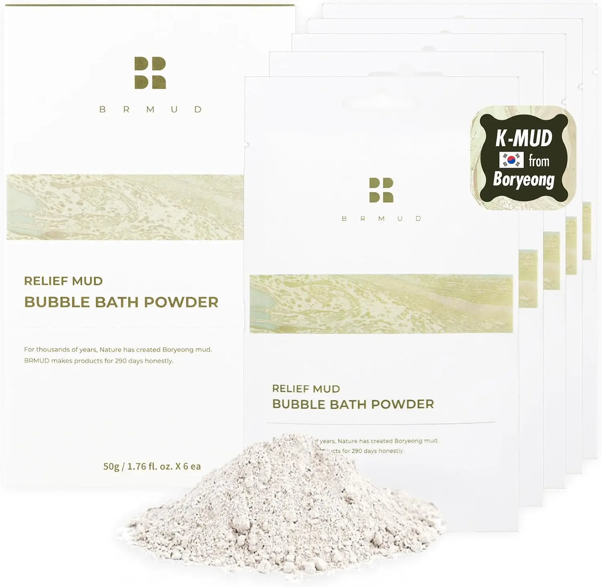 BRMUD Relief Mud Bubble Bath Powder BRMUD