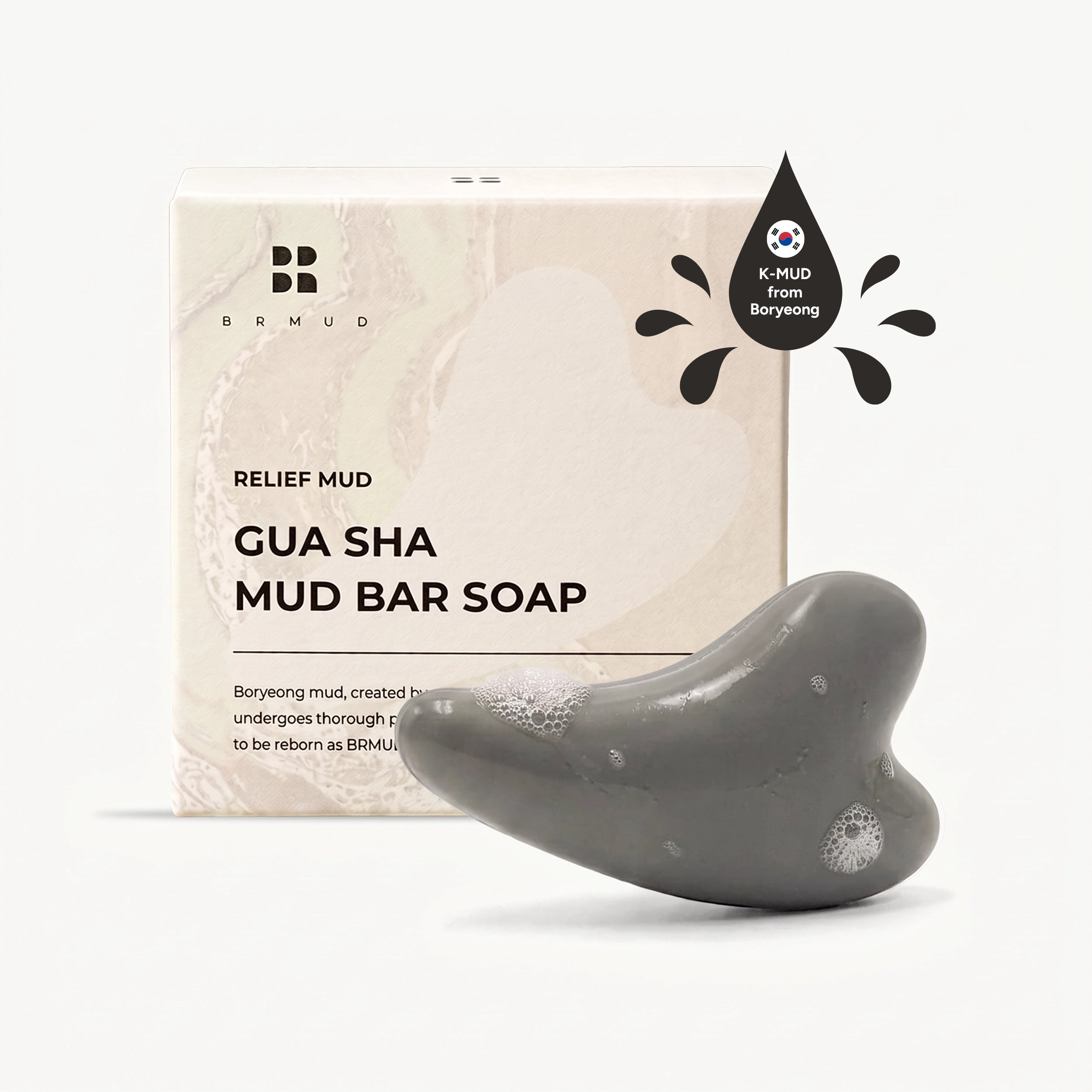 BRMUD Relief Mud Gua Sha Mud Bar Soap