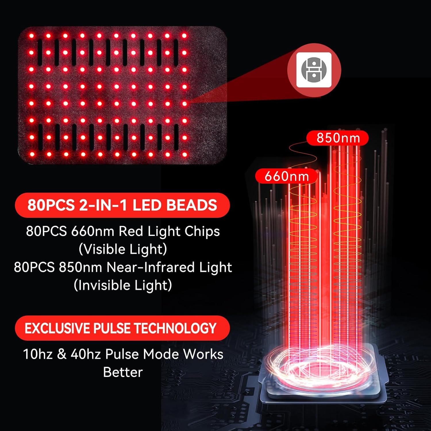 Detachable LED Light Therapy Pad