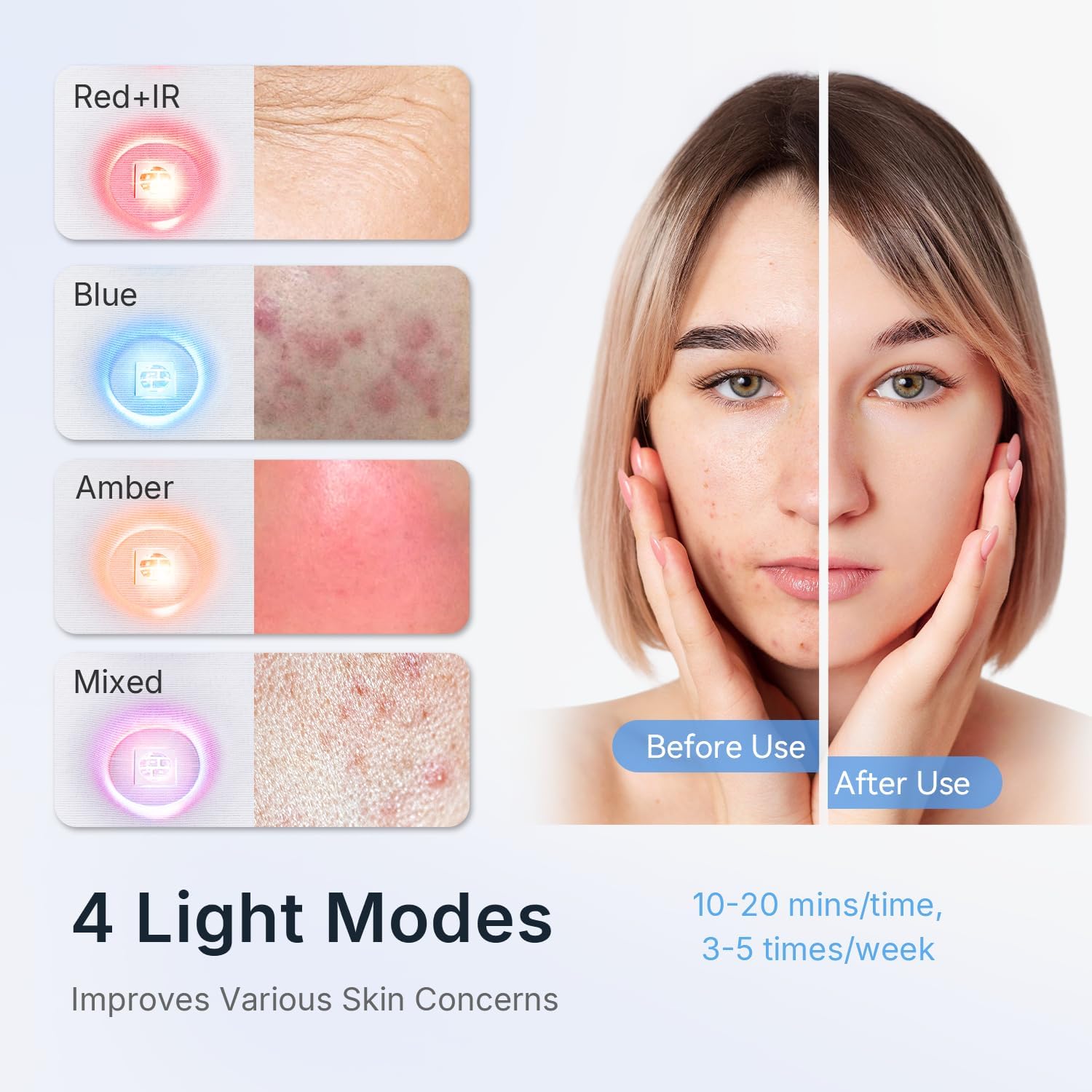 Face & Neck LED Light Therapy Mask