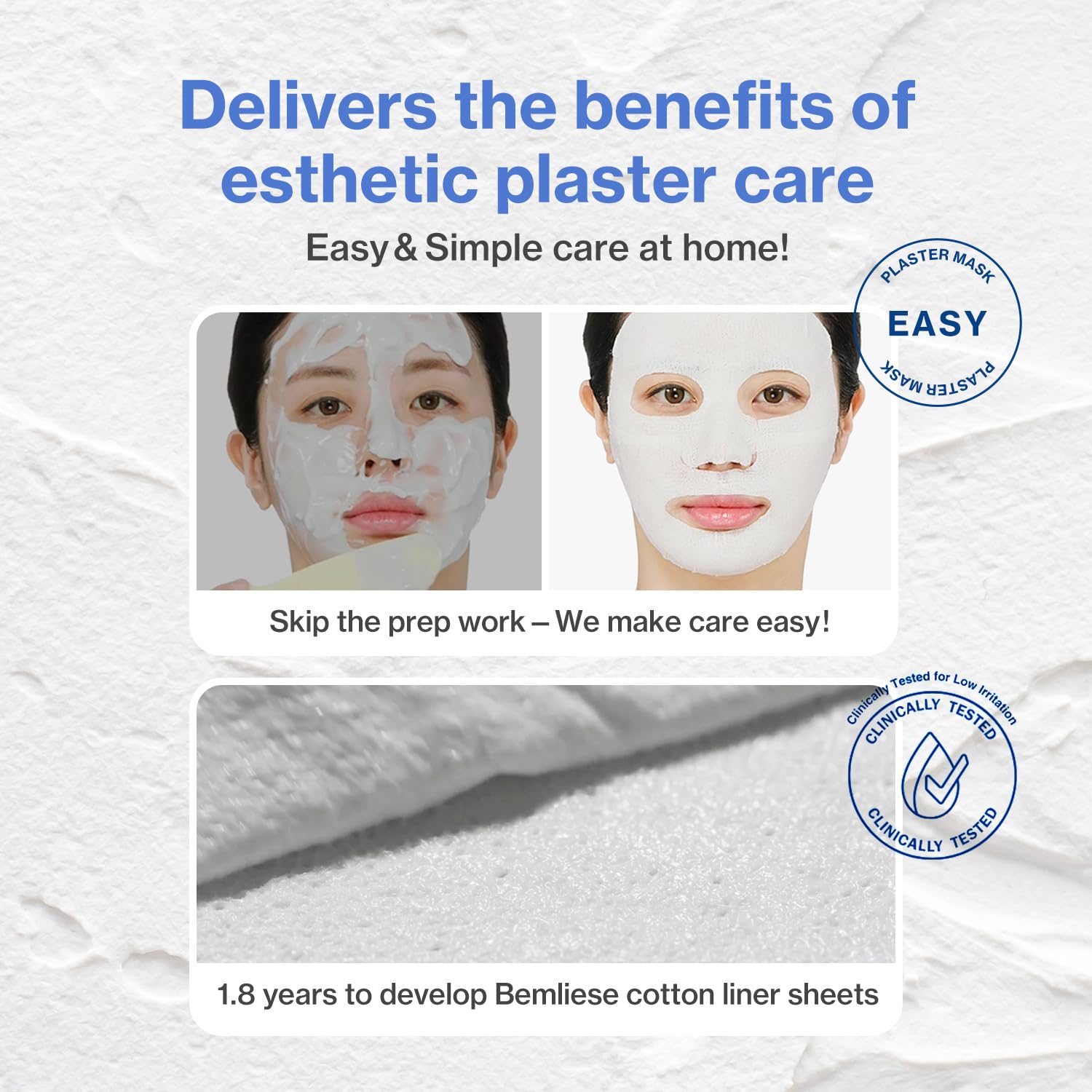 Face Fit Plaster Mask | 4 weeks Program | Clay Sheet Mask for Pore Tightening & Purifying | Korean Skin Care