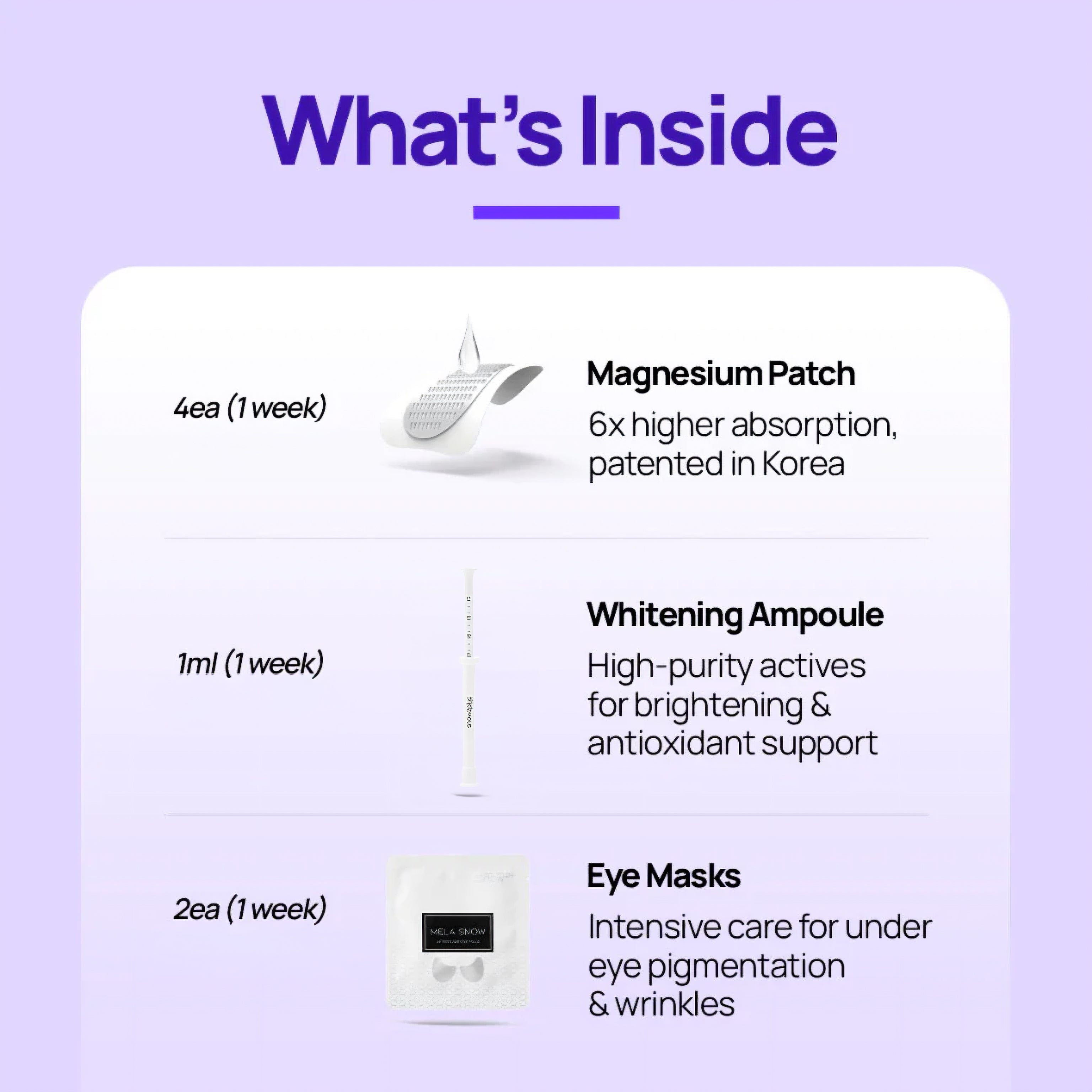 MELA SNOW 1 Week Care Set