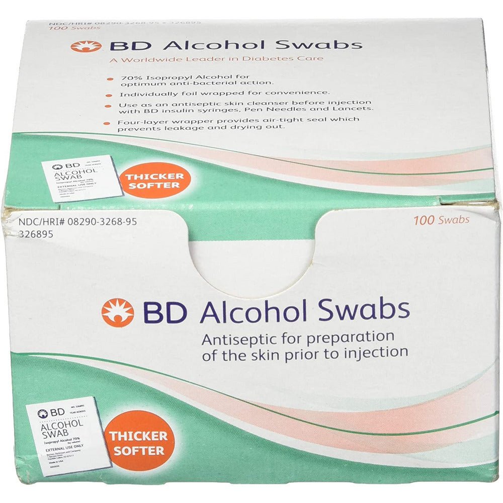 BD Alcohol Swabs 100 Each White - Filler Lux
