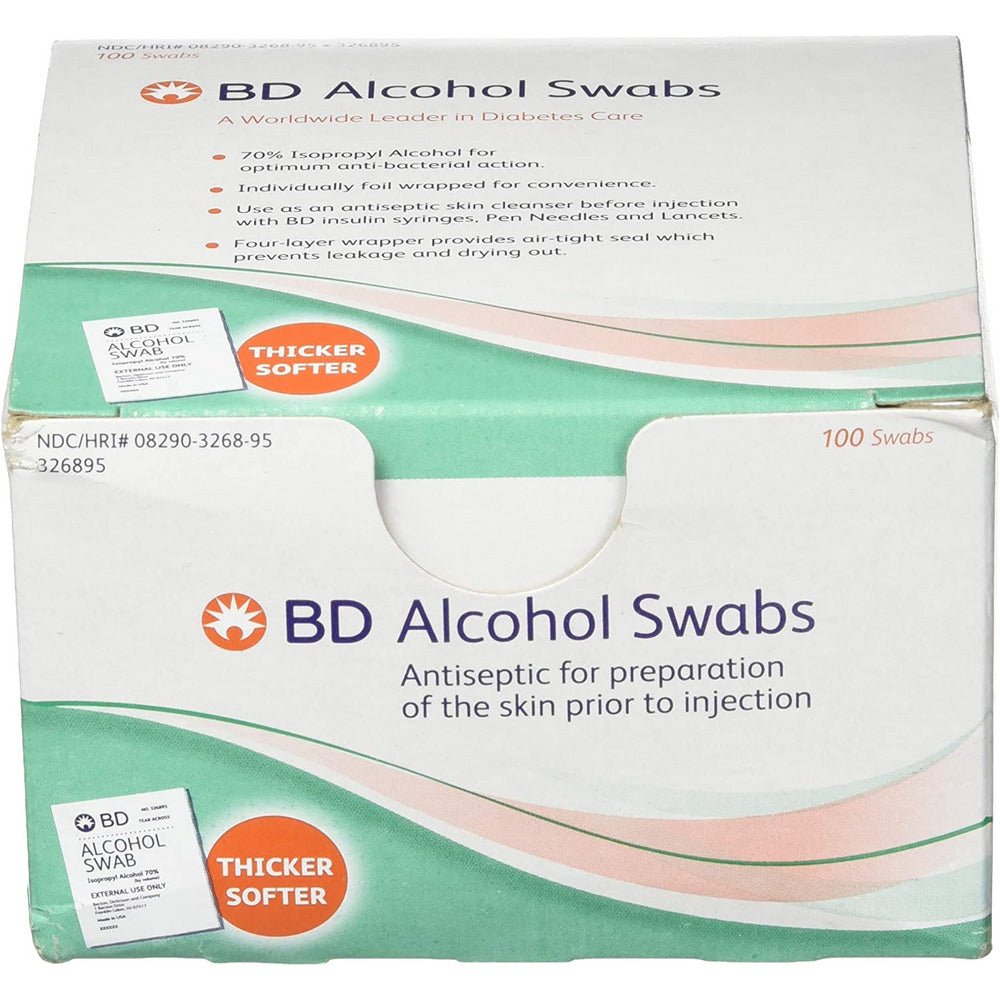 BD Alcohol Swabs 100 Each White - Filler Lux™ - BD