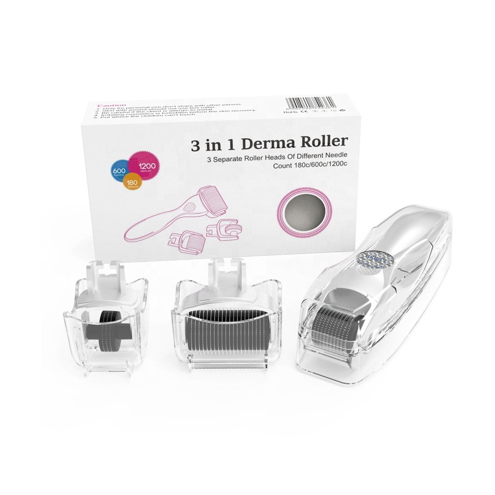 Derma Roller 3 in 1 Kit 600 Microneedles - Filler Lux
