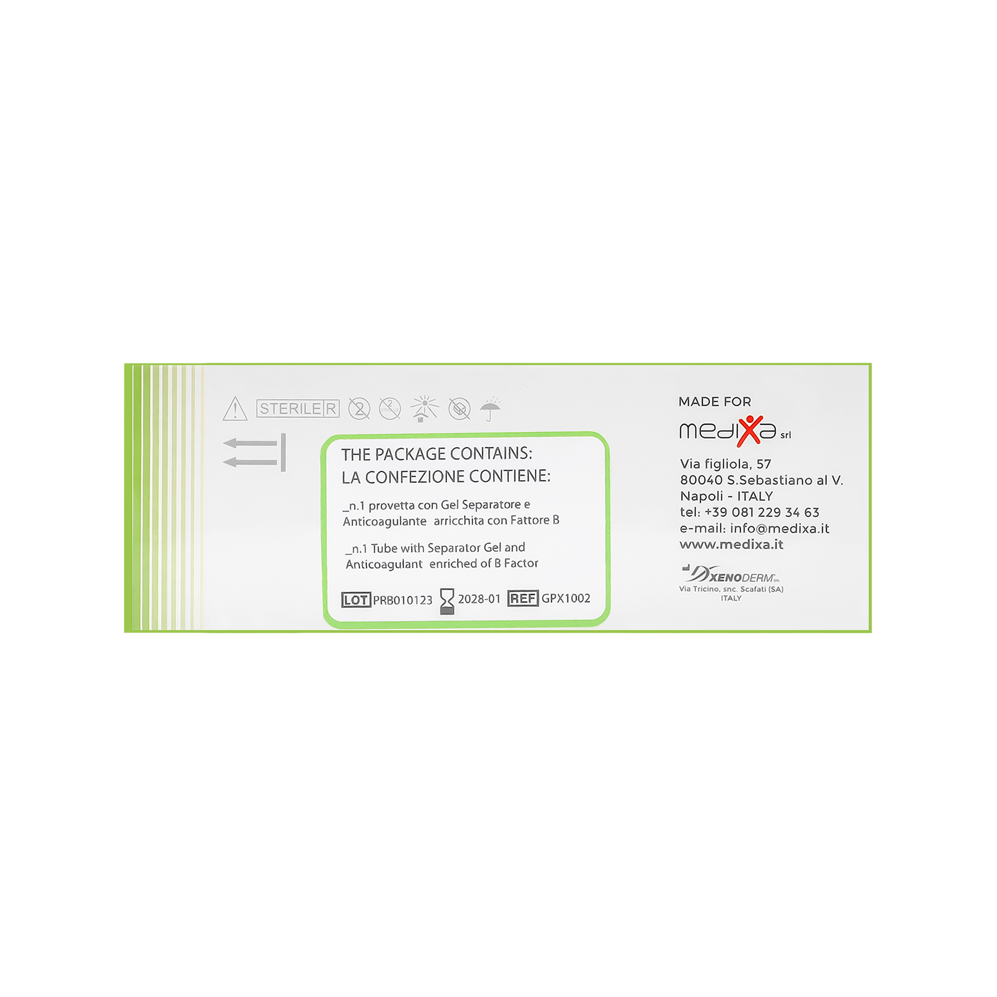 Medixa PRP Tube Factor B - Filler Lux