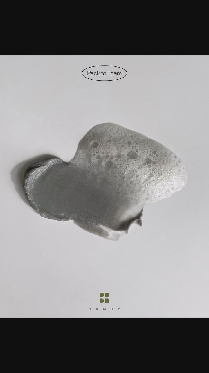 Load video: BRMUD Recovery Mud Pack to Foam Facial Cleanser