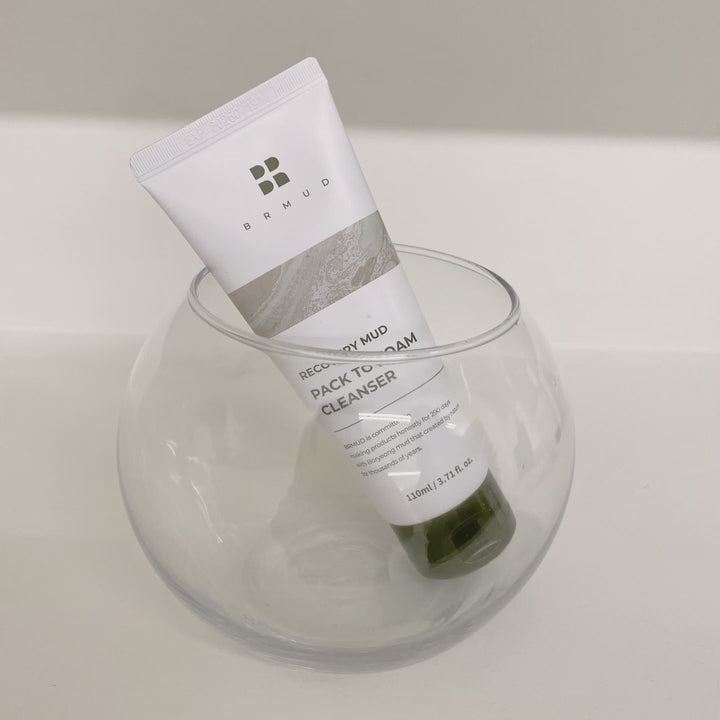 Load video: BRMUD Recovery Mud Pack to Foam Facial Cleanser
