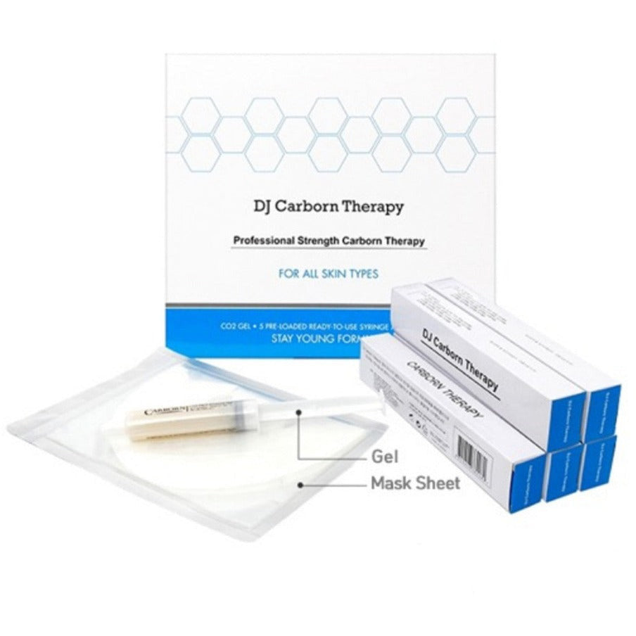 Dj Carborn Therapy CO2 Carboxy Gel Mask (5 Gels Syringes + Mask Sheets) - Filler Lux USA